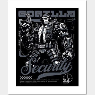 Gorilla Security Sci-fi Job Future Mecha Animals Robot Posters and Art